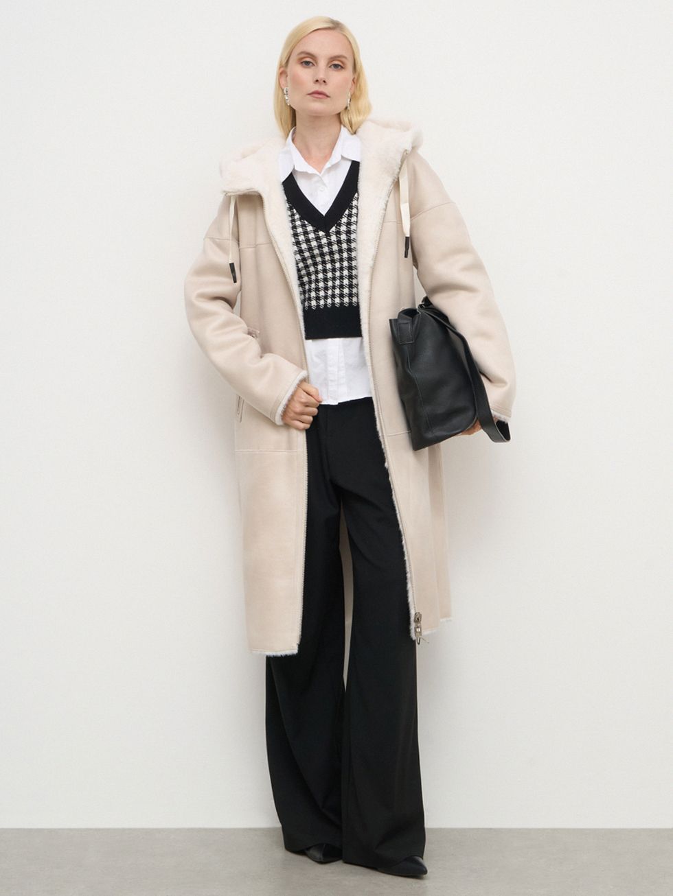 ДУБЛЕНКА ЖЕНСКАЯ, КРЕМОВАЯ