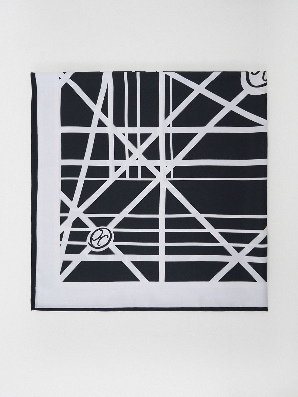 ШАРФ ЖЕНСКИЙ, ЧЕРНЫЙ/БЕЛЫЙ