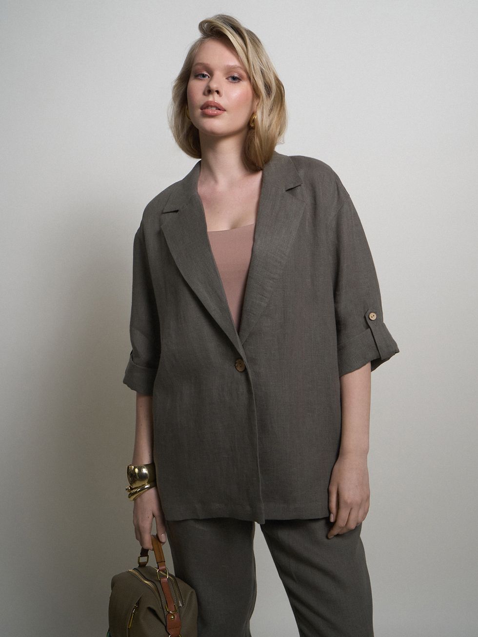 ЖАКЕТ ЖЕНСКИЙ, ОЛИВКОВЫЙ