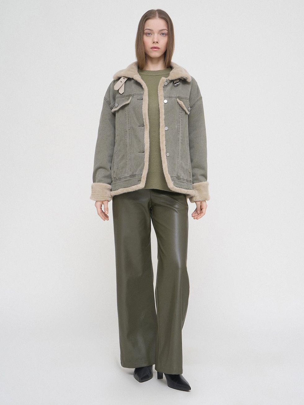 ТЕКСТИЛЬНАЯ КУРТКА ЖЕНСКАЯ, ОЛИВКОВАЯ