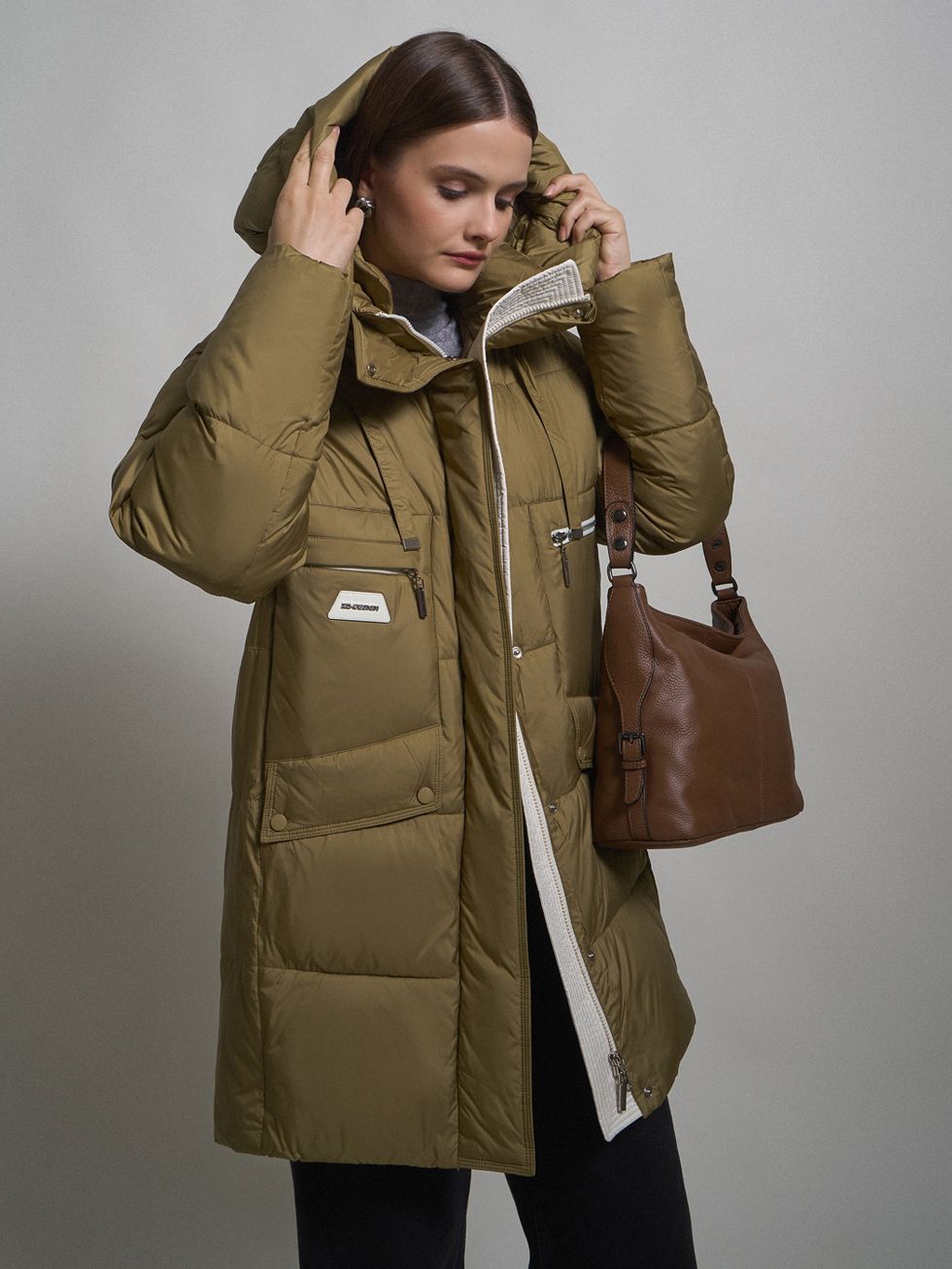 ПУХОВИК ЖЕНСКИЙ, ХАКИ