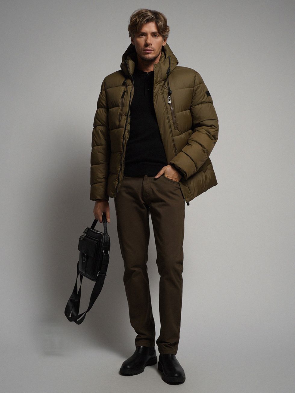 ПУХОВИК МУЖСКОЙ, ХАКИ